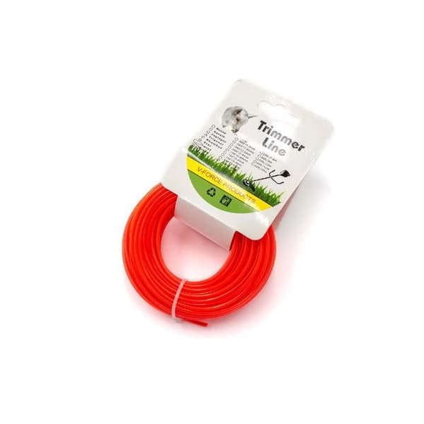 vhbw Reservtråd för röjansmaskiner 2,4 mm i diameter kompatibel med röjansmaskiner - 15 meter, röd
