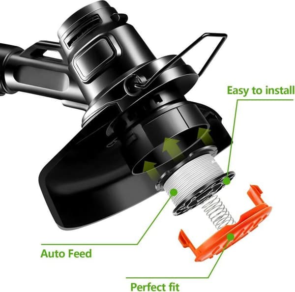 8-pack trimmertrådsspol kompatibel med Black & Decker grästrimmers, A6481 A6485 1,65mm och 9,144m längd trådspole