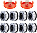 Miniatyrbild 1 av 6: 8 Pack Trimmer Wire Spole Kompatibel med Black och Decker Grästrimmers, A6481 A6485 1.65mm Trådrulle för Roddare