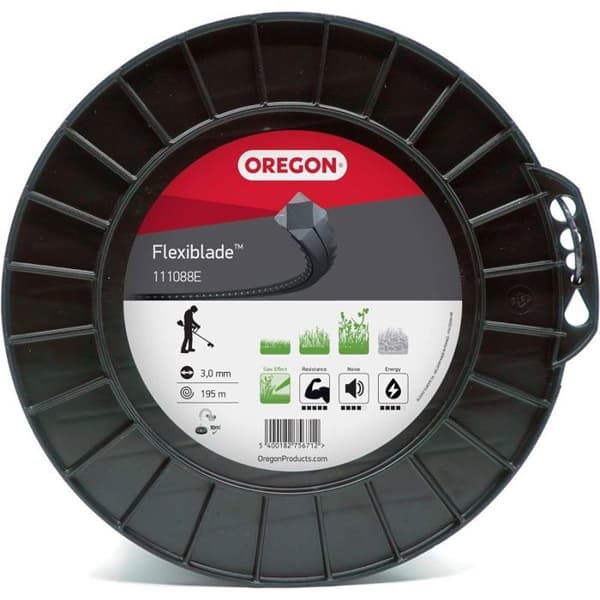 Oregon Fil de coupe strié FlexiBlade, 3,00 mm, rulle av 195 m - 111088E