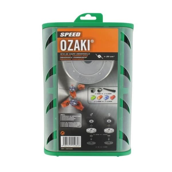 Universellt linhuvud i nylon - JARDIN PRATIC - OZAKI Speedmatic 2 trådar - För röjsågar från 20cc
