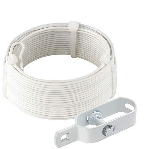 Amagabeli 2MM X 12,5M X 2ST Spänntrådsrulle av vit plastbelagd metalltråd och 2ST taggtrådssträckare Längd