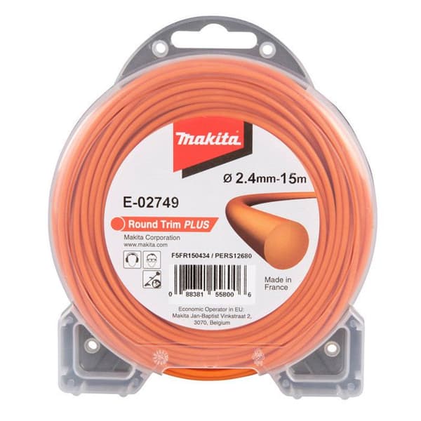 Orange skärlina 2,4 mm x 15 m rund MAKITA E-02749