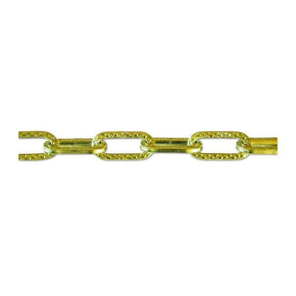 25 M RULLE AV LUSTRERIE KEDJA "MAILLE FIGARO" - Ø 2 MM WIRE - MÄSSING HAMMAD KVADRAT STÅLTråd