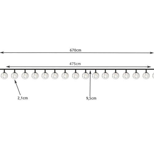 7m LED Girlang - Solcell