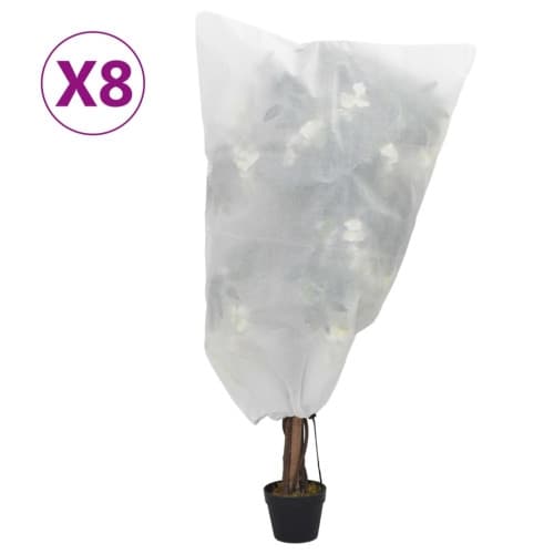 Fiberdukar med dragsko 8 st 70 g/m² 0,8x1,2 m