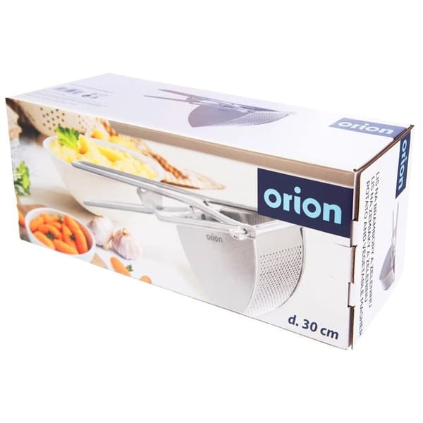 Press til kartofler, hvidløg, grøntsager, frugter, stål, massiv ORION 9,5x30 cm