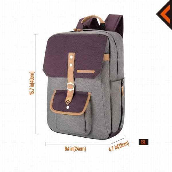 Ryggsäck - Kingcamp - Glaciermodell - Grå - 12 liter - 24 x 12 x 40 cm