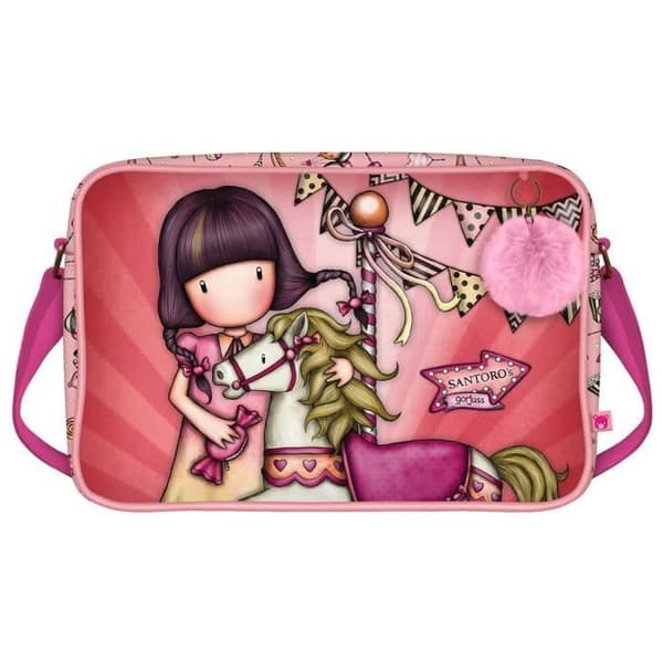 SANTORO- Gorjuss Fairground Carousel Resväska 35 x 26,5 x 10,5 cm, 1133GJ01, Rosa