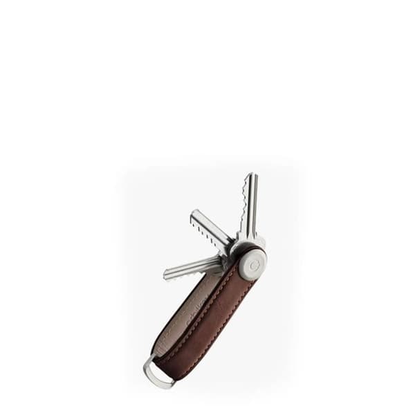 Orbitkey Espresso Brown Stitching 6 ESPRESSO Läder Key Organizer