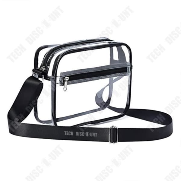TD® PVC Clear Beam Messenger Bag Drag ut Bärbar reseplånbok Kosmetisk förvaringslåda