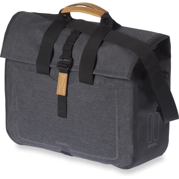 Basil Urban Dry Business Bag Enkele Fietstas - 20 liter - Charcoal melee