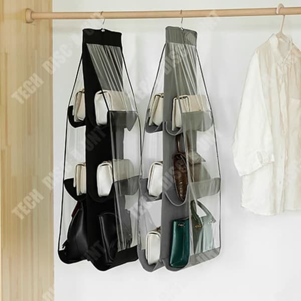 TD® 6-fickor handväska förvaringsväska, tyg, 35 * 35 * 90 cm, slumpmässig färg, 2-pack