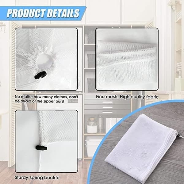 Stor tvättpåse 1/2-pack, 60x90 cm - För resor och tvättmaskin