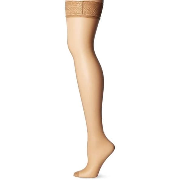 Hold-up strumpor - Dim Up - Spets strumpeband - 15 denier - Dam - Beige (Amber) - 4