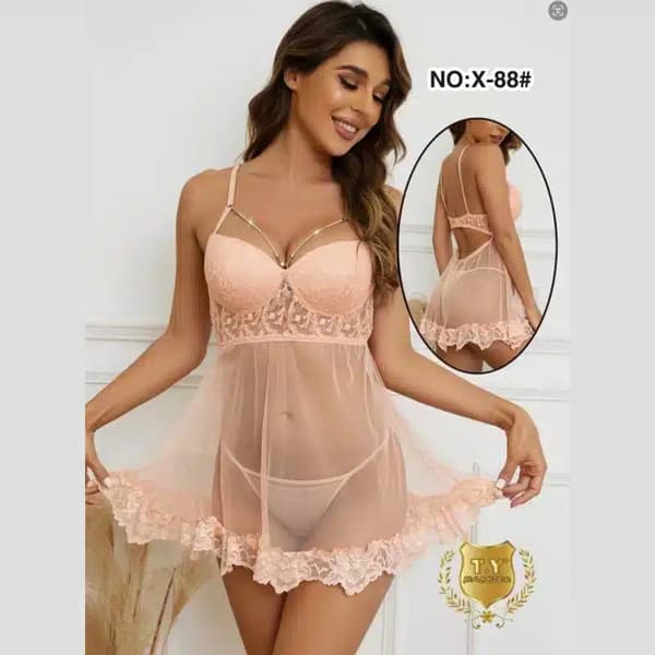 Elegant Lingeri Klänning - Sensual Blush