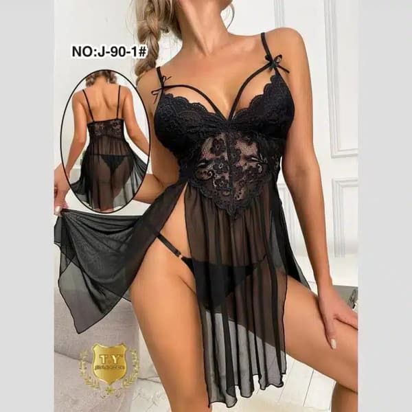 Elegant Lingeri Klänning - Midnight Elegance