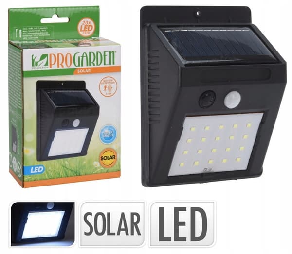 Solcellsdriven LED-rörelsesensor för universalbruk framför huset