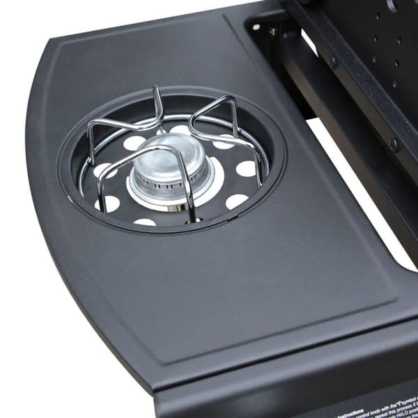 vidaXL Gassgrill 4+1 kokesoner svart