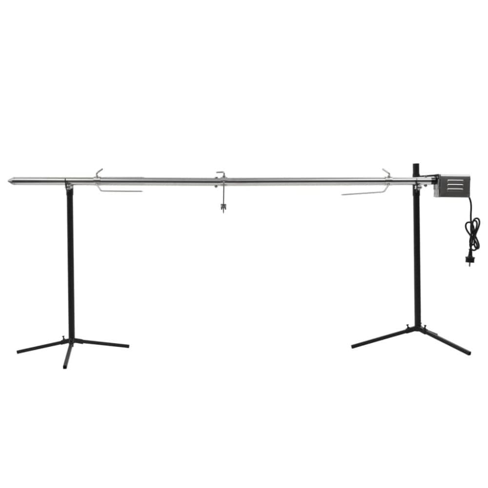vidaXL Automaattinen grillivarras ruostumaton teräs 207x45x81 cm