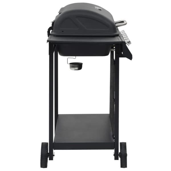 vidaXL Gassgrill med 6 kokesoner stål svart