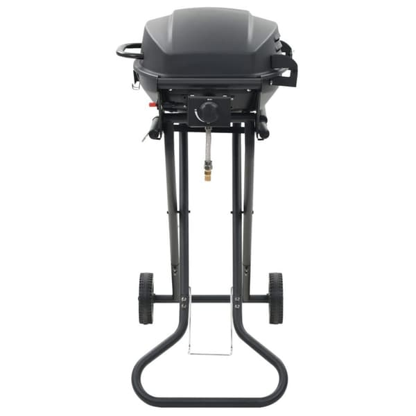 vidaXL Bærbar gassgrill med en kokesone svart