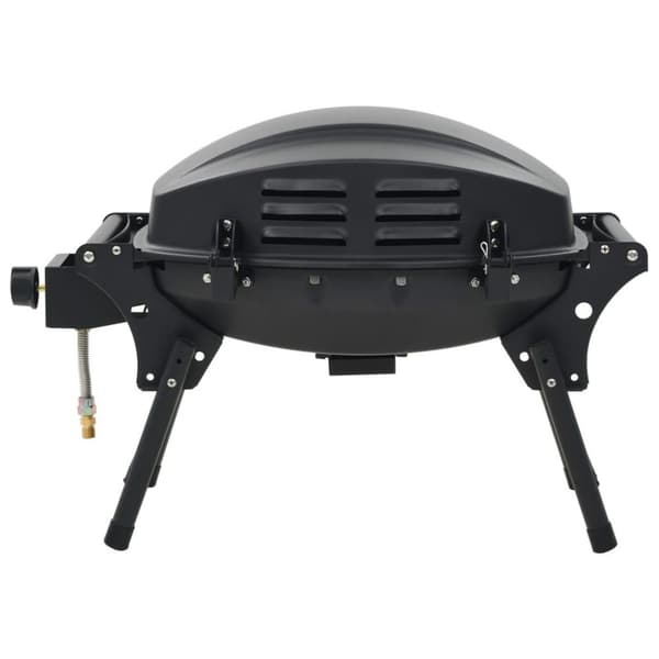 vidaXL Bærbar gassgrill med en kokesone svart