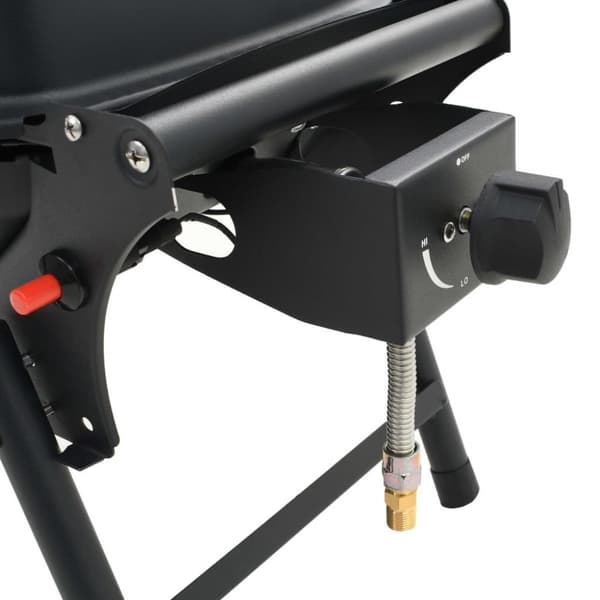 vidaXL transportabel gasgrill med madlavningszone sort