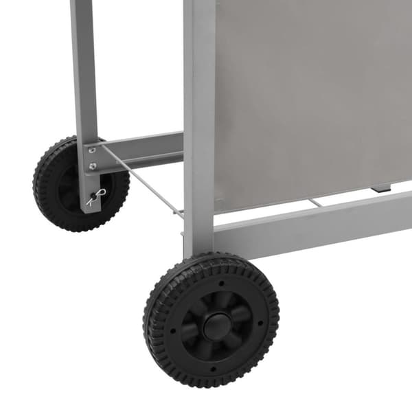 vidaXL Gasolgrill med 4 brännare silver