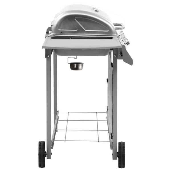 vidaXL gasgrill 4 brændere sølvfarvet