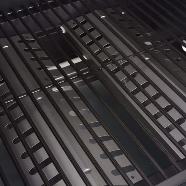 vidaXL Gasolgrill 2+1 kokzoner svart och silver