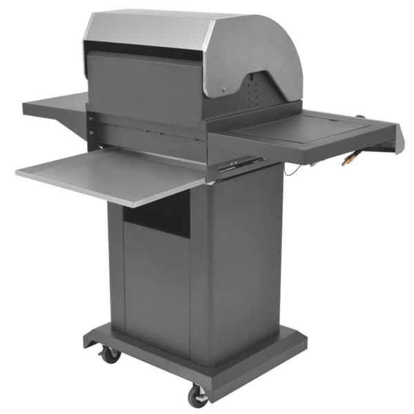 vidaXL gasgrill 2 + 1 grillzoner sort og sølvfarvet