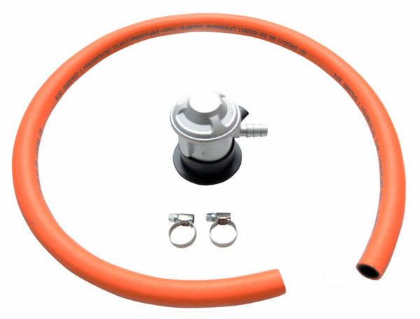 Regulator & slange 1,1M DK/NO/FI Incl. spændebånd
