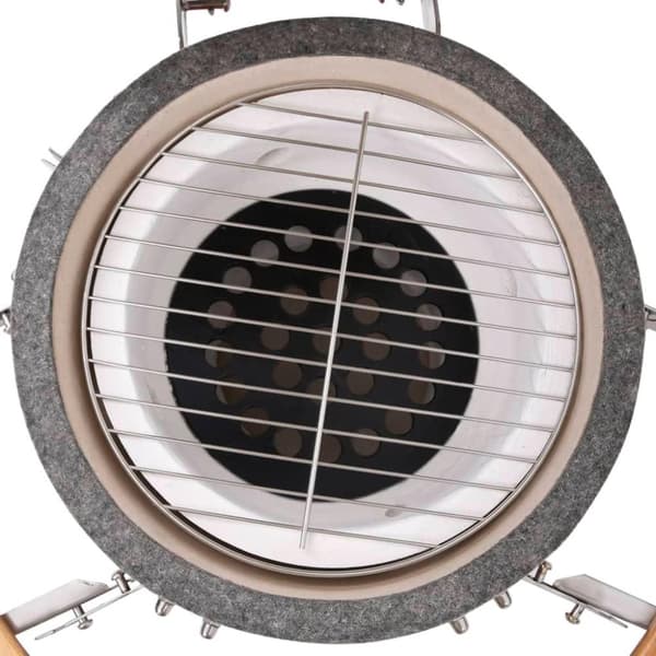 vidaXL Kamado Kullgrill med røyker keramisk 81 cm