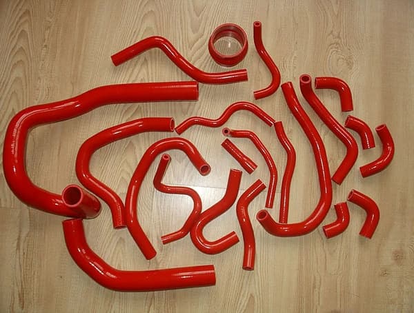 Silicone Kølevandslange, 4,5 mm Tykkelse, Temperaturbestandig,rød