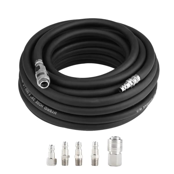 Luftslang, 15M längd, 300PSI betyg,Svart
