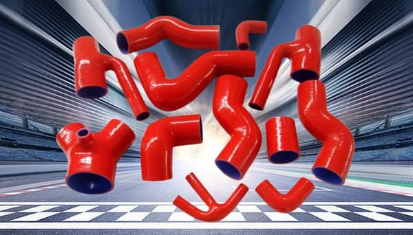 Silicone Radiator Induktionsslang, Hållbart Material, Högtemperaturbeständighet,Röd