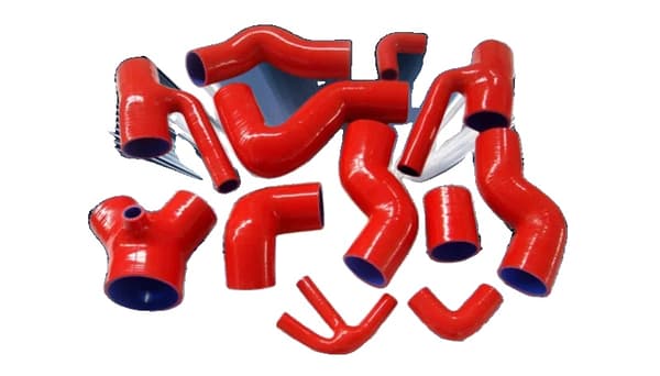 Silicone Radiator Induktionsslang, Hållbart Material, Högtemperaturbeständighet,Röd