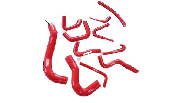 Silicone Radiator Slangesæt, Høj Temperatur Modstand, Holdbar Ydeevne,Rød
