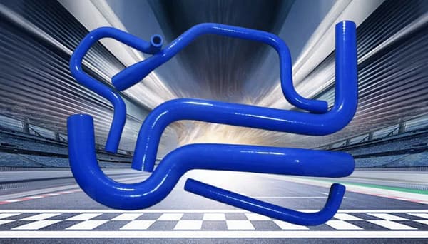 Silicone Varmelegeme Radiator Kølevandslange Sæt, Højtemperaturmodstand, Holdbar Trykhåndtering,Blå