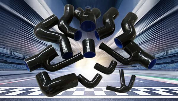 Silicone Radiator Induktionsslang, Hållbart Material, Högtemperaturbeständighet,svart
