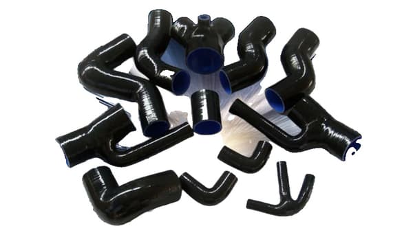 Silicone Radiator Induktionsslang, Hållbart Material, Högtemperaturbeständighet,svart