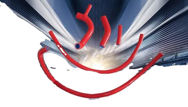 Siliconradiator slangkit, hög temperaturbeständighet, stark tryckhantering,Röd
