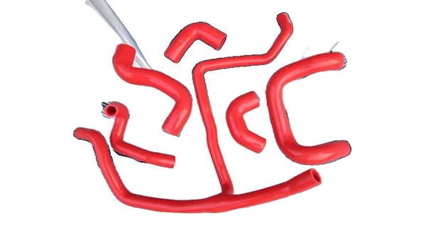 Siliconradiator slang, högtemperaturbeständig, tryckstabilitet,Röd