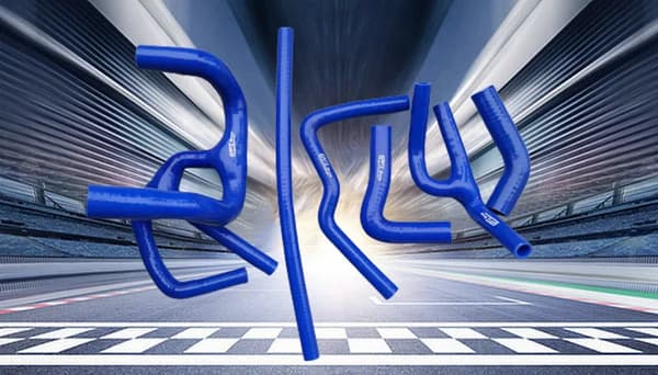 Siliconradiator kylslang, värmebeständighet -60 till 260°C, högtryckskapacitet 0,3 till 0,9 Mpa,Blå