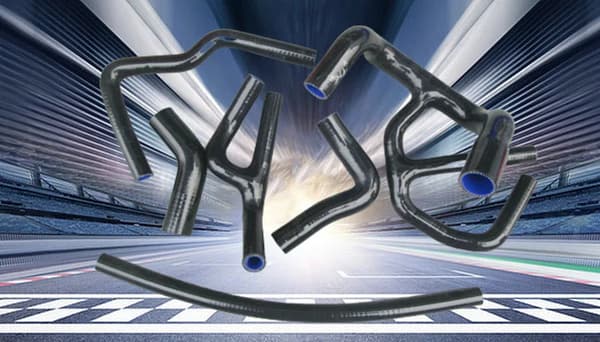 Siliconradiator kylslang, värmebeständighet -60 till 260°C, högtryckskapacitet 0,3 till 0,9 Mpa,svart