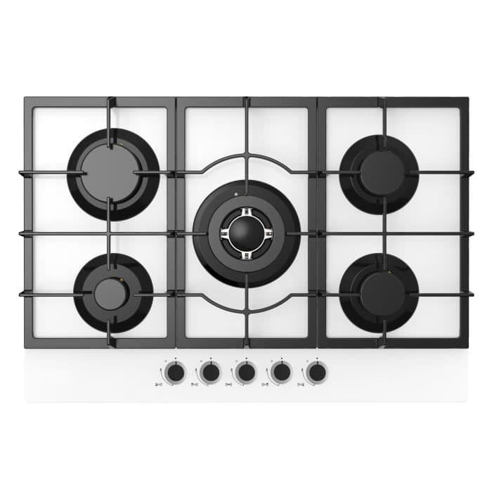CECTG5GFVW CONTINENTAL EDISON- Kaasuliesi-5 takka-L 75 cm-Valkoinen