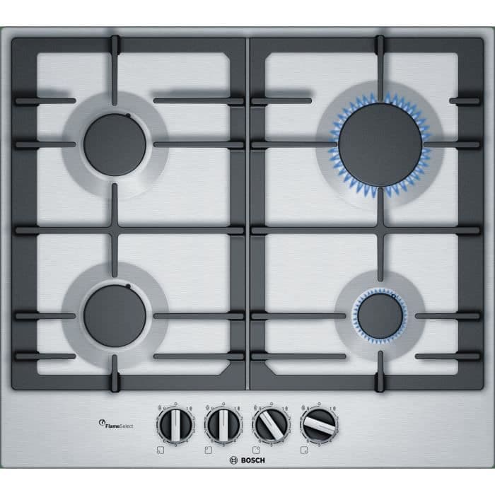 BOSCH - PCP6A5B90 - Gasspis - 4 zoner - 7500W - 60 cm - Rostfritt stål