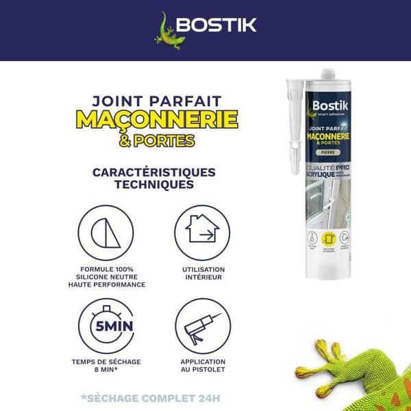 BOSTIK Perfekt fog för murverk och stentonsramar - 280 ml patron