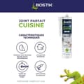 Miniatyrbild 4 av 6: BOSTIK Transparent Kitchen Perfect Joint Waterproofing Kitty för långvarig finish och anslutningar - 280 ml patron